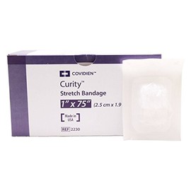 Curity Sterile Gauze Stretch Bandages, 1" x 75", Sterile-Pack of 12
