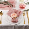 Getfitsoo Flower Napkin Rings Set of 8, Handmade Rose Napkin