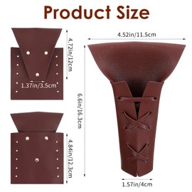 guduling Dagger Frog,Adjustable Sword Frog,PU Leather Sword Belt,Medieval StyleBelt Swords Sheath for Knight,Warrior,Cosplay Renaissance Accessories(Brown)