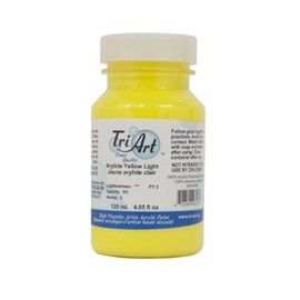 Tri-Art High Viscosity Paint, 120ml, Light Arylide Yellow