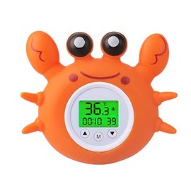 Termómetro Flotante De Baño Para Bebés,Termómetro de baño con temperatura ambiente Pantalla retroiluminada de tres colores Fahrenheit