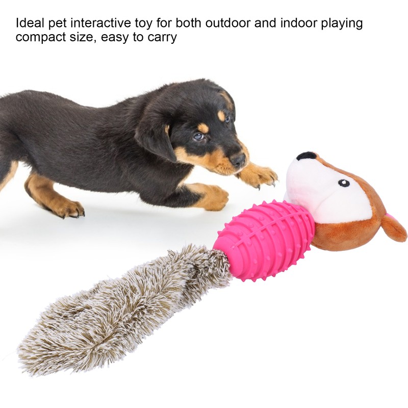 Pet Chew Toys Teeth Cleaning Biting Interactive Training Stuffed Plush