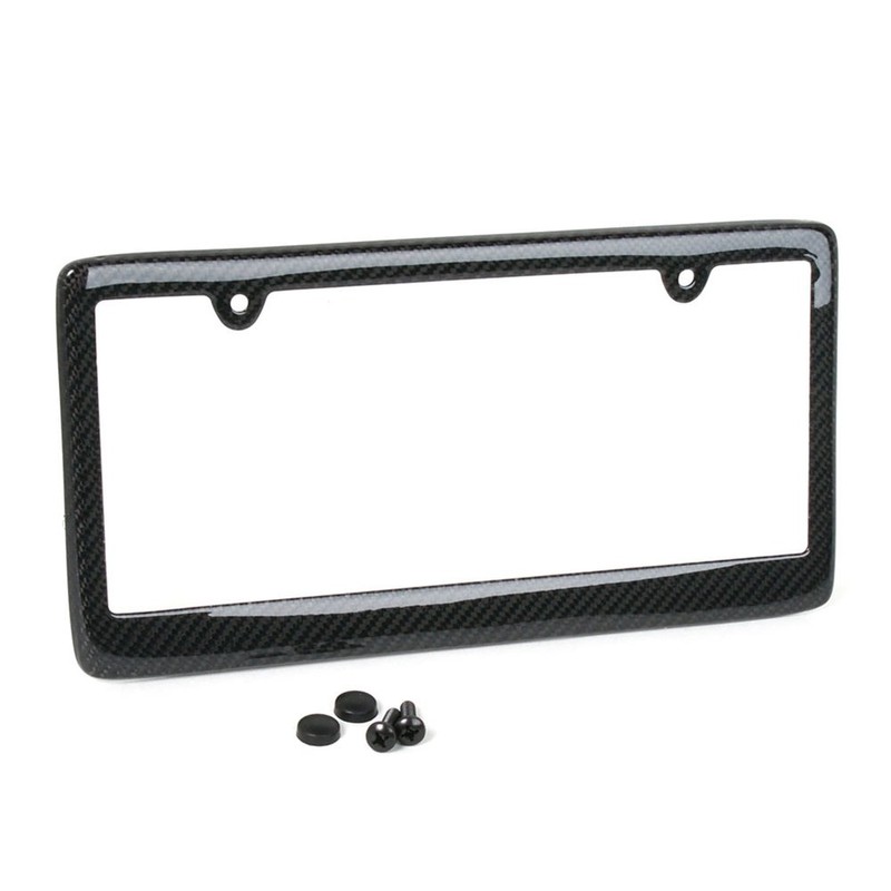 100% Real Carbon Fiber License Plate Frame Gloss Finish -