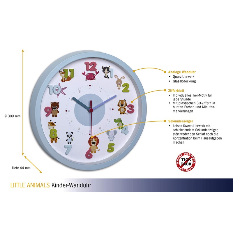 TFA Dostmann Children's Wall Clock