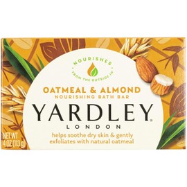 Yardley London Oatmeal and Almond Naturally Moisturizing Bath Bar, 4.0 oz. (Pack of 10)