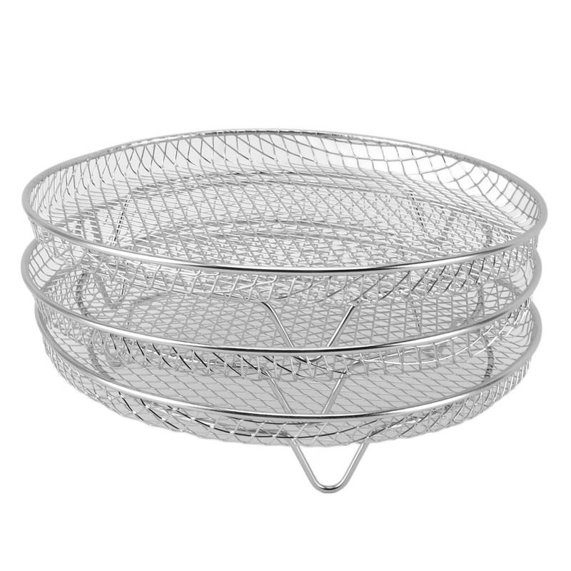 3PCS Fryer Rack Set 304 Stainless Steel Stackable Multi Layer