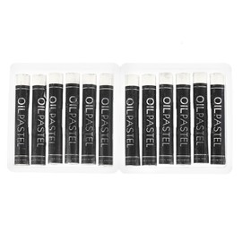PATIKIL White Oil Pastels, 12Pcs Soft Oil Crayons Creamy Pastels Stick Art Supplies for Art Painting Drawing Blending Graffiti for Artists Beginners
