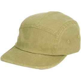 Laquest Washed Jet Cap, Camp Cap, Simple, Five Panels, Vintage Style, Outdoors, Shallow Men's, Women's,, Khaki
