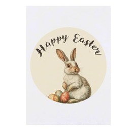 Azeeda 'Frohe Ostern mit Kaninchen und Eiern' Temporäres Tattoo - Hautfreundlicher & Ungiftiger Abziehbild · Wasserfest (TO00084535)