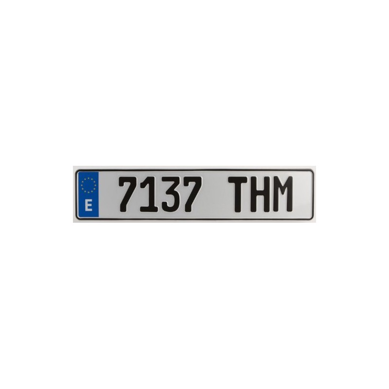 Spain European License Plate - Random Characters
