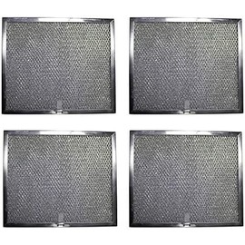 Replacement Aluminum Range Hood Filter Compatible with Broan: 97005683 97007894 99010152 97017455 S97017455 990721040B 90721002A BPRPFA and More - 9-7/8 inches x 11-11/16 inches x 3/8 inches (4-Pack)