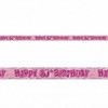 12ft 40th Pink Glitz Birthday Banner Decorations Unisex Party Supply