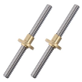 AllGIFT Z-axis Upgrade Kit 2Pcs 100mm Length Practical 8mm Dia Trapezoidal Rods Portable 4 Lead Stainless Steel T8 Lead Screw Rod CNC 3D Printer