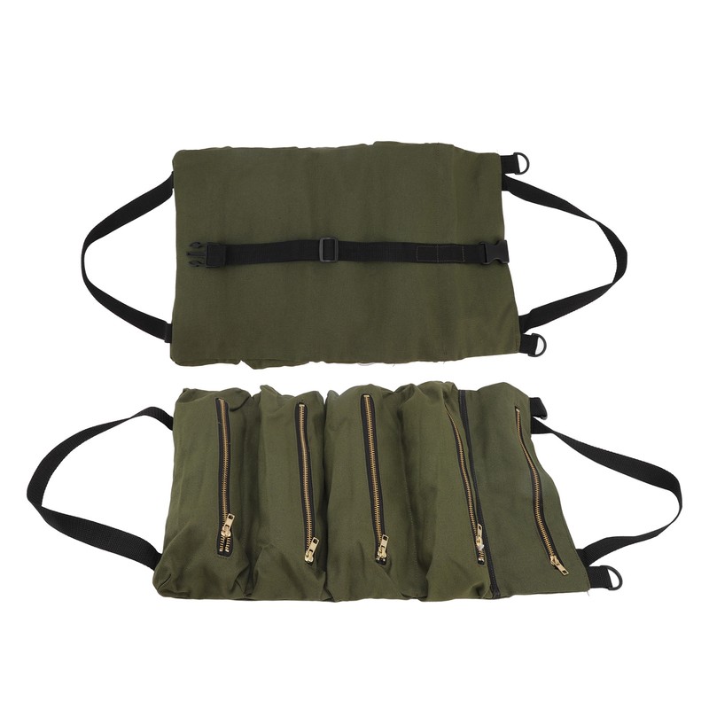 Car Back Seat Tool Storage Bag Canvas Garden Foldable Roll