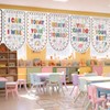 Irenare 8 Pcs 36x24'' Pastel Classroom Curtains for Windows School