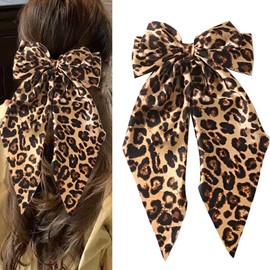 Vintage Leopard Print Hair Clips Barrettes for Fine and Thick Hair - Animal Print Bows and French Hair Accessories for Women and Girls - Hair Decor