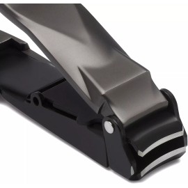 Klipp Men's Nail Clippers Heavy Duty Stainless Steel Black With Catch Tray