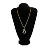 Gold Crown Initial Necklaces for Men Women Dainty Letter D
