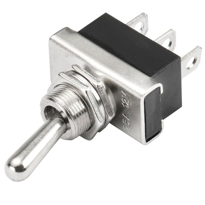 Heschen Metal Toggle Switch Flick Flip, KN3D-102, 12V 25A, ON/ON,