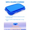 FUSMYE Extra Large Collapsible Silicone Food Storage Containers With Lids,