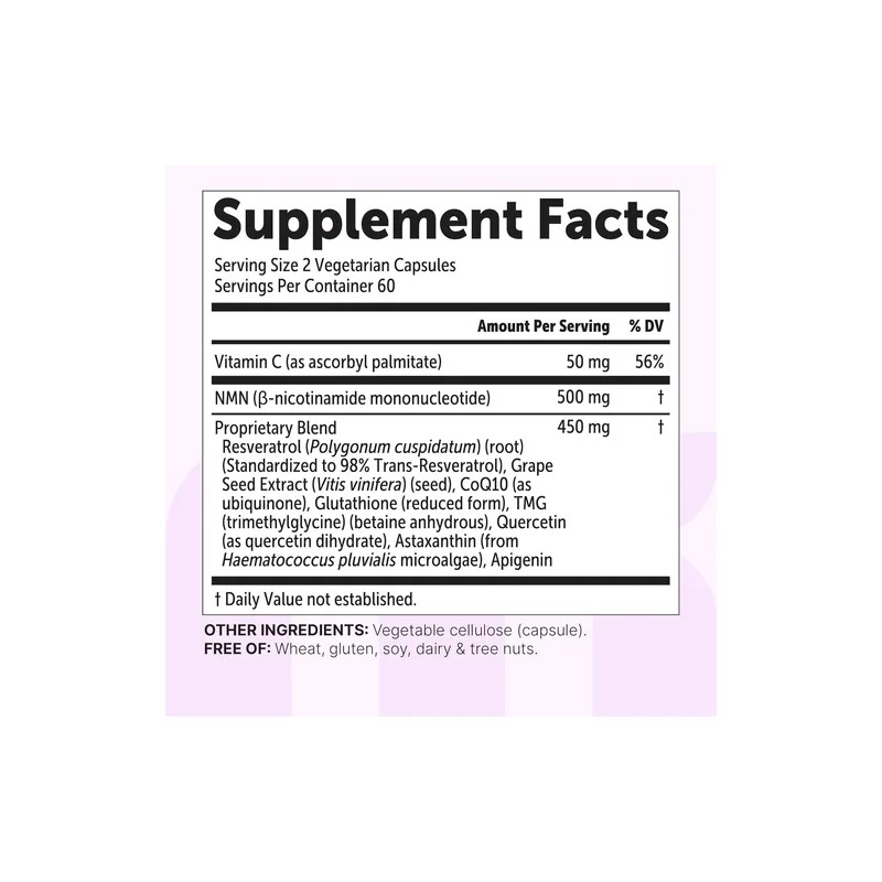 Micro Ingredientes Nmn Complejo 1000mg,120 Cáps,resveratrol