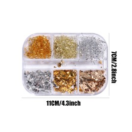 nail gold foil silver foil gel nail parts gold foil shredded foil foil foil art nail nuggets silver nail art gold foil silver foil powder nail resin parts DIY paint
