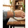 Sunongxin Hematite Bracelet, Stainless Steel Box Chain & Turquoise Beaded