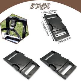 DHER Buckle Click Clasp Metal Buckle, Replacement Bag Buckle, Belt Buckle Clasp, for Paracord Bracelet, Dog Collar, Backpack (C, 25 mm)