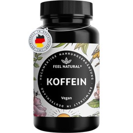 Caffeine Tablets - 200 mg Caffeine per Tablet - Annual Supply 365 Tablets - Vegan, High Dose, No Unnecessary Additives - Developed in Germany & Laboratory Tested
