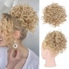 Curly Messy Bun Clips in Hair Extension Drawstring Ponytail for
