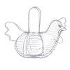 KitchenCraft Eierkorb Kükenförmig 20x25cm verchromt in Silber, Metall, 25 x