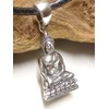 Unisex Sterling Silver Buddha Pendant - Protection Symbol - Good