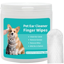 coldpa Ear Cleaning Wipes for Pets, 50 Count, Removes Wax and Debris, Soothes Itching and Inflammation