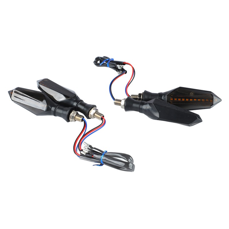 4Pcs Motorcycle Turn Signal Light 12LED 12V Universal Sequential Indicator