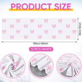 Peryiter 12 Count Cooling Towel 40" x 12" Ice Breathable Soft Chilly Christian Sweat Rag Microfiber Religious Fast Drying Towel for Yoga Baseball Softball Soccer Football Sport Running(Pink Bow)