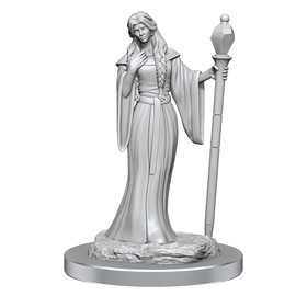 Critical Role: Unpatined Miniatures: Human Wizard Female & Halfling Holy Warrior Female – 4 Unpainted/Primed Dungeons and Dragons Miniature by WizKids – DND D&D and Other Tabletop RPG Games TTRPG