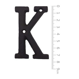 BetLight House Address Letters- 3 Inch High Innovative Wrought Iron Numbers, Vintage Nail on Die Cast Mailbox Letters,Letter K