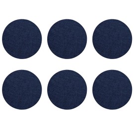 6 PCS Dark Blue Felt Coasters, 10cm Round Felt Coasters, Heat Resistant Table Protector