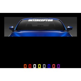Interceptor 36" Windshield Window Banner Vinyl Decal Sunshade JDM Graphic Sticker