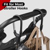 SURDOCA Stroller Hooks, Large Stroller Hooks for Bags, Universal Stroller