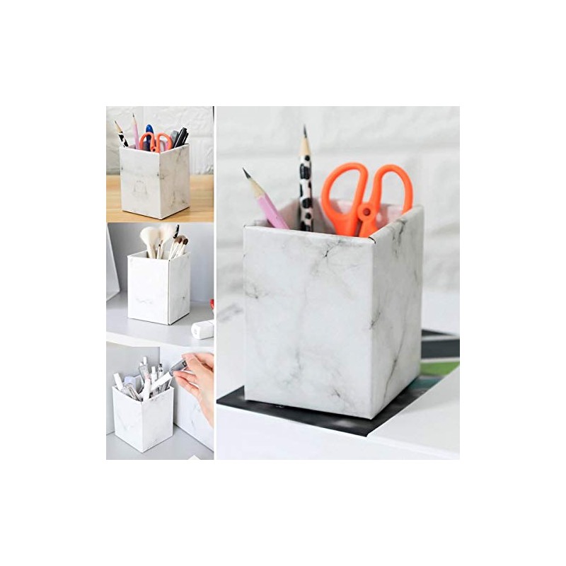 Desk Pen Holder - Multifunctional - Storage Box - Marble