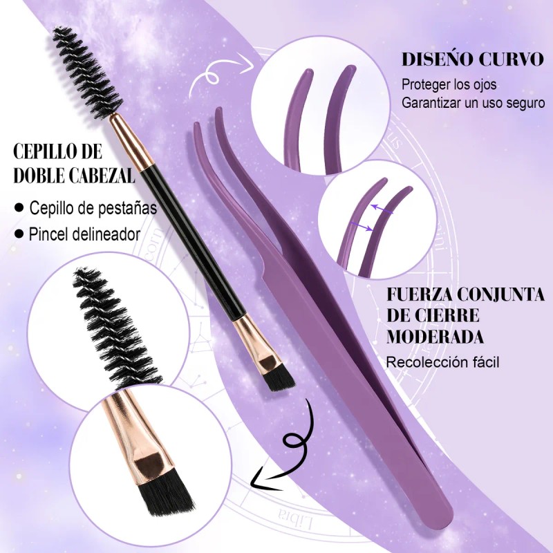Kit De Extensiones De Pestañas Clásicas Diy B&q 8-18mm