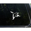 Sparrow Flying - 4-1/2" x 3-3/4" - Vinyl Die Cut