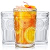 Kingrol 6 Pack 12 oz Romantic Water Glasses, Premium Drinking