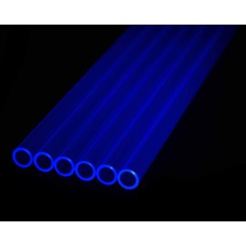 PrimoChill 1/2in. O.D. Rigid PETG Tube - 6 x 30in. - UV Blue