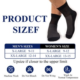 CYMNER diabetiker socken,diabetikersocken damen, (DE/NL/SE/PL, Alphanumerisch, XL, Regular, Regular, 6, Black)