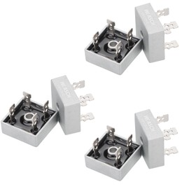 Weasch 6Pcs Bridge Rectifier Diode, KBPC3510, AC to DC, 1000V 35A, 4 Pin, Full Wave Single Phase Metal Housing Bridge Rectifier (6)