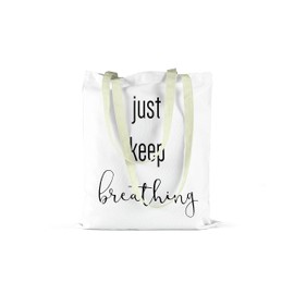Le Jardin du Lin Printed Shopping Bag, Reusable Bag, Foldable, Fabric Bag with Two Long Handles, Size: 48 x 55 cm