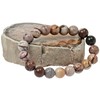 ELEDORO Stretch Bracelet Made of Genuine Gemstone Beads 10 mm