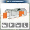 COOLYI Large Metal Chicken Coop, Walk-in Chicken Run with Waterproof